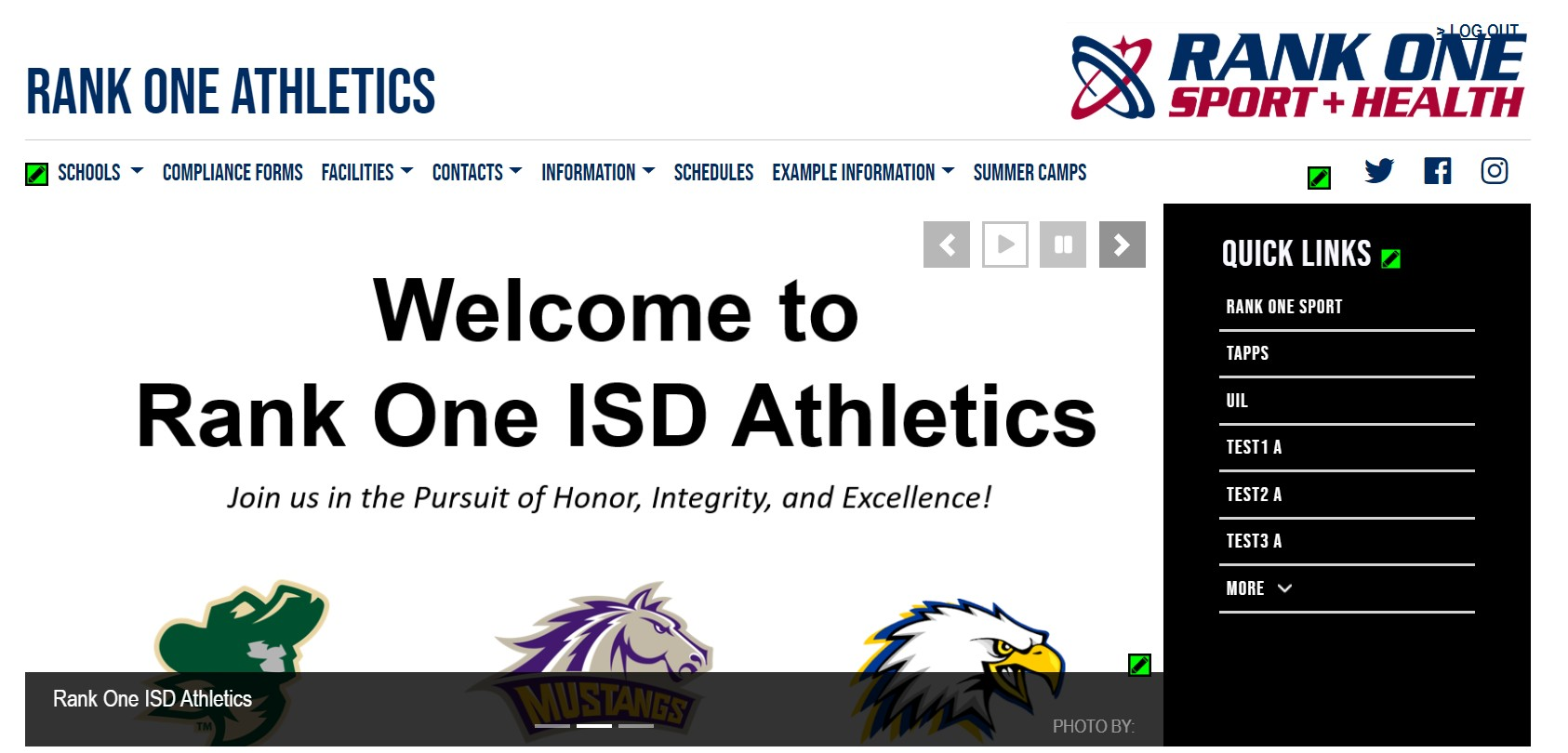District webpage showing the Stories section