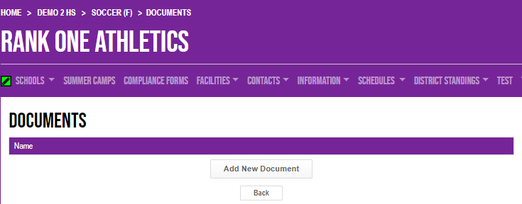 Add New Document button