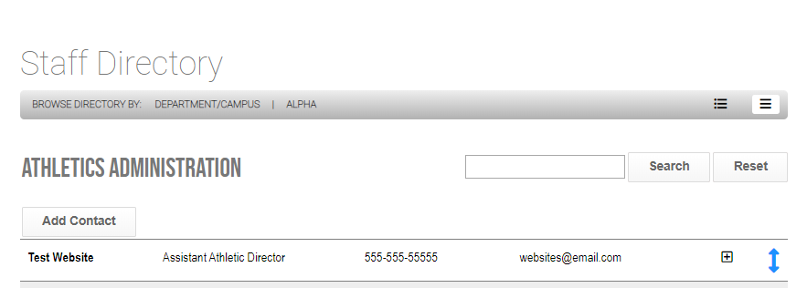 Add Contact button next to section