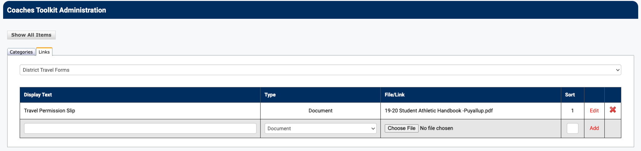 Attaching a PDF document to a category