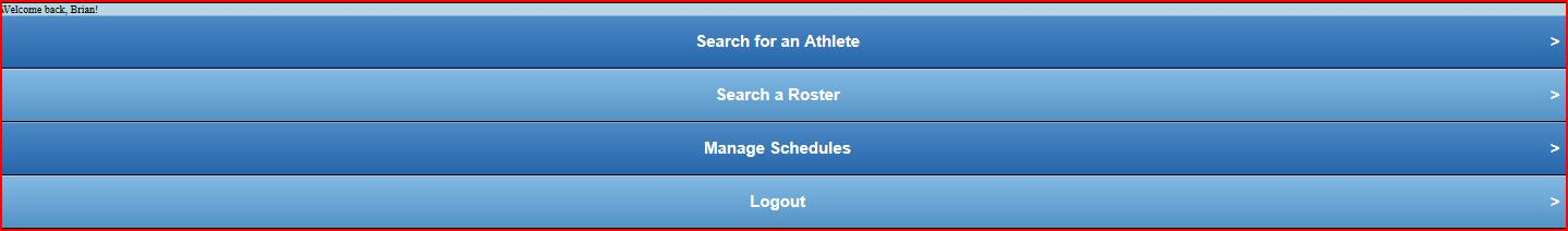 Search for an Athlete with dropdown filters