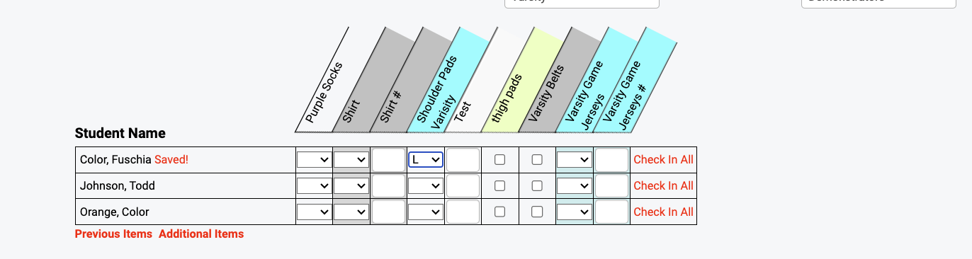 Checkout screen showing checkbox checked with Saved message