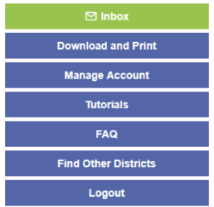 Parent account sidebar menu showing all available features
