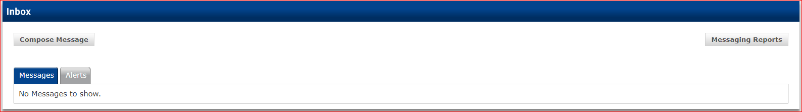 Inbox screen with Compose Message button