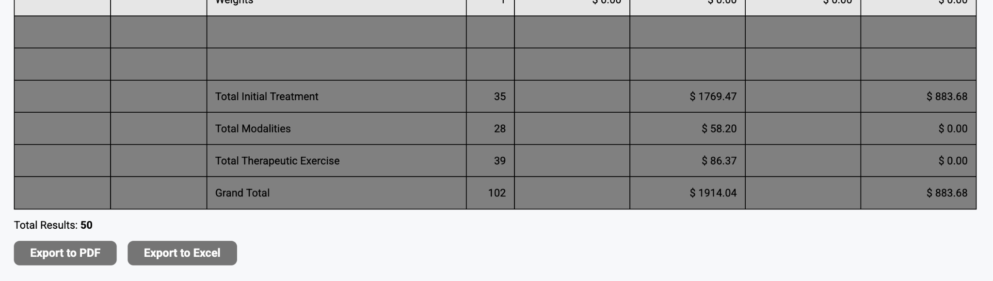 Admin menu showing Medical Code Profile option