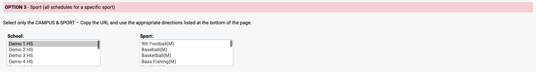 Step 8 — Sync option for specific sport