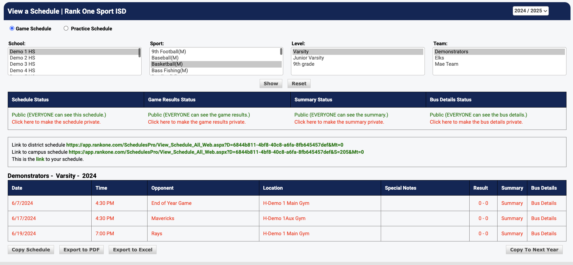 Step 1 - Select the schedule to copy