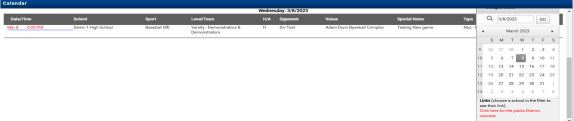 Step 3 - District Calendar Link