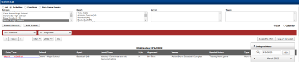 Step 4 - Campus Calendar