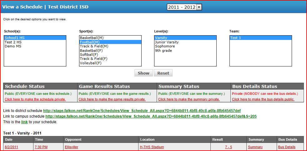 Step 3 - Schedule Status Controls